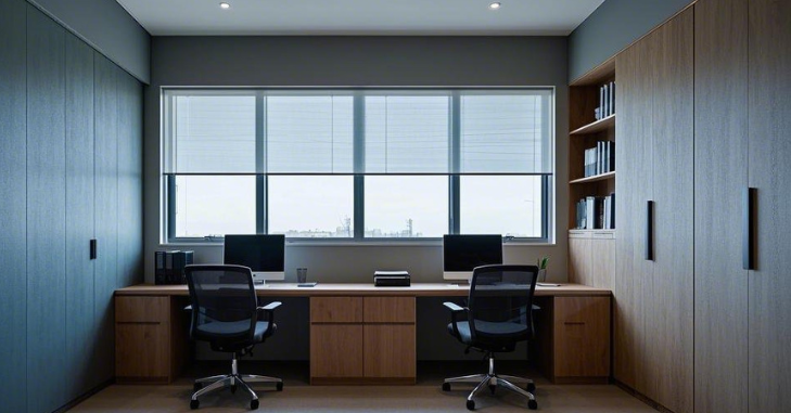 Double desk home office