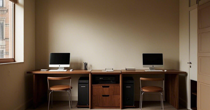 Productive shared home office space
