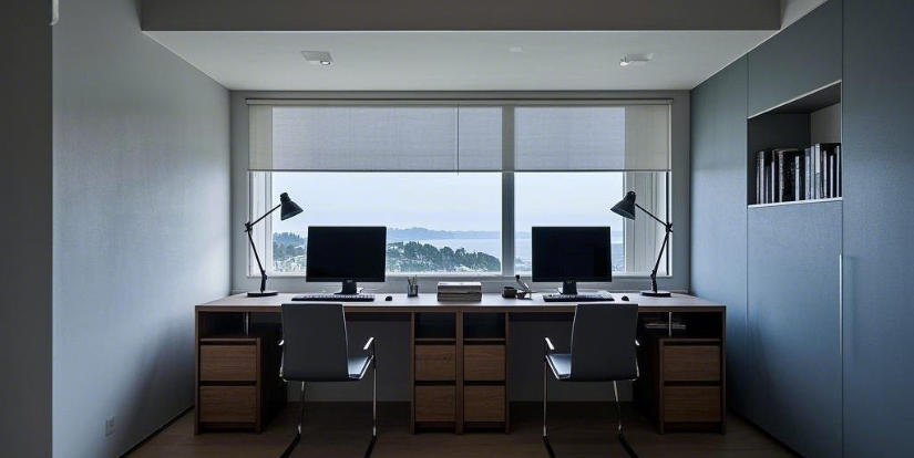 Double Desk Home Office