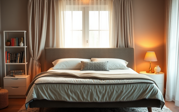 Modern comfortable bed setup