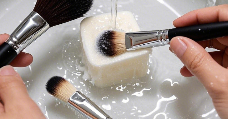 Clean makeup brushes for flawless makeup application