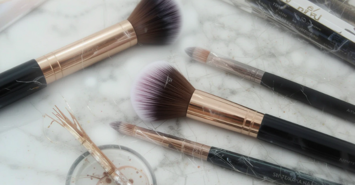Properly maintained clean makeup brushes