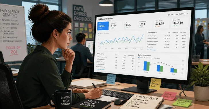 What paid search management actually covers
