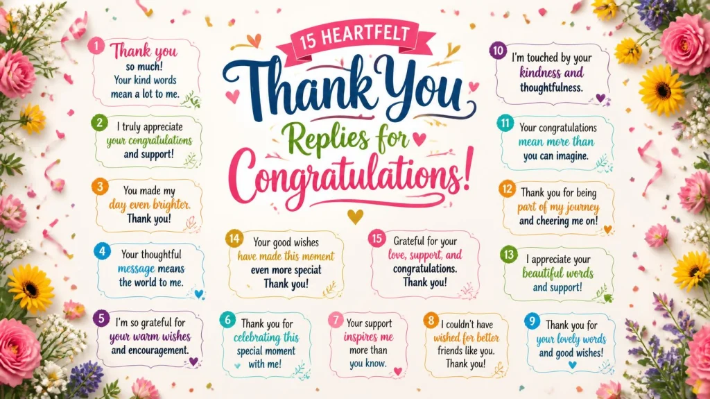 15 Heartfelt Thank-You Replies for Congratulations