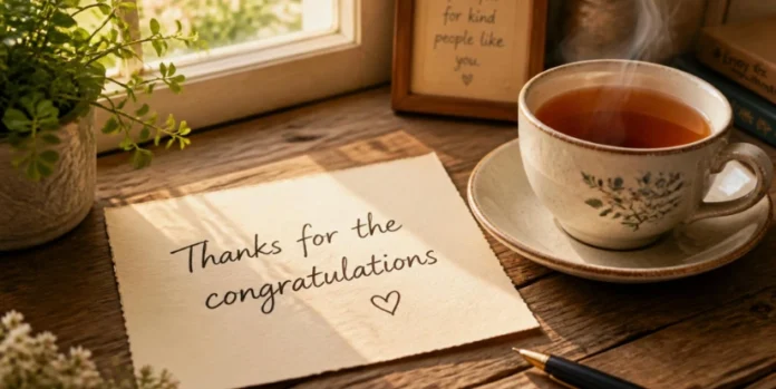 Thanks for the congratulations